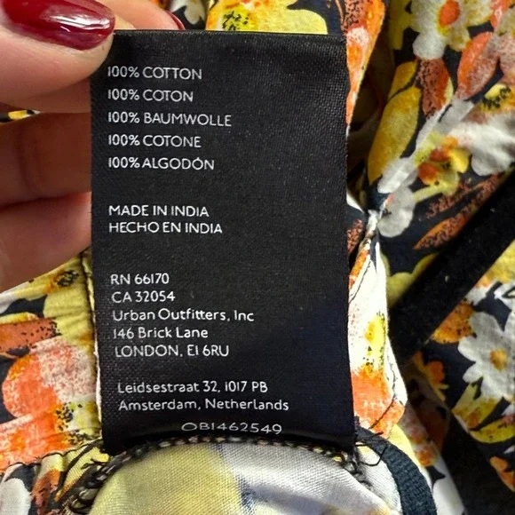 Free People Floral Print Puff‎ Sleeve Cutout Wide Leg Jumpuit Size Small - Picture 10 of 14